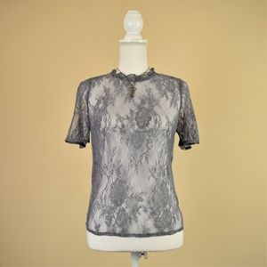 American Eagle Boho Sheer Lace Top